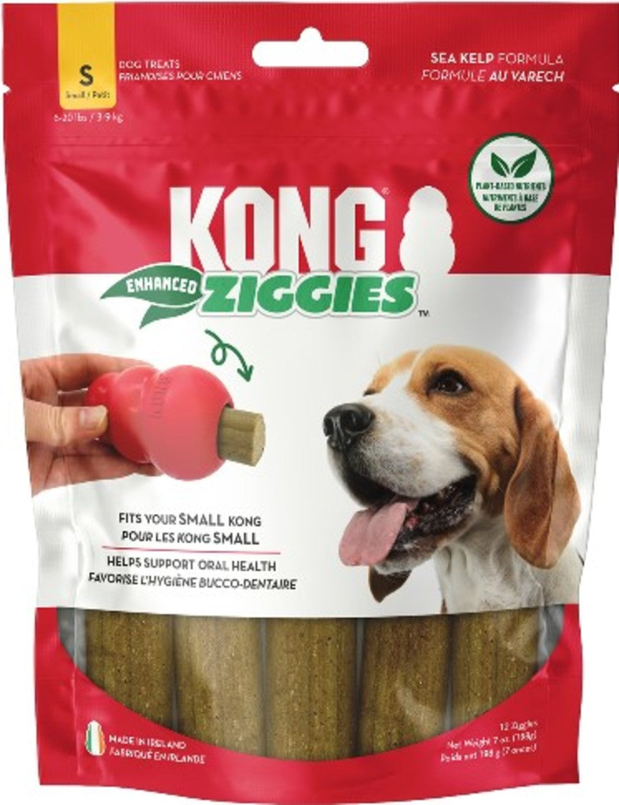 KONG Ziggies Enhanced Plant-Based Dog Treats 1ea/SM, 7 oz